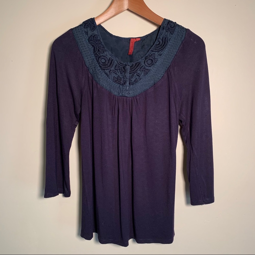 Anthropologie One September 3/4 Sleeve Top